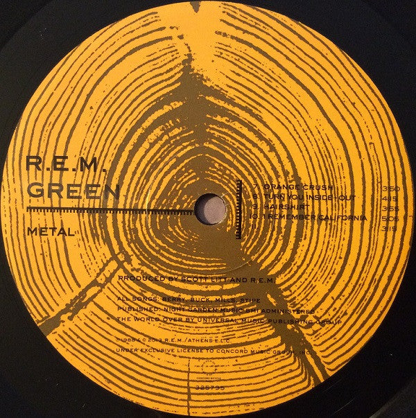R.E.M. : Green (LP, Album, RE, RM, 25t)
