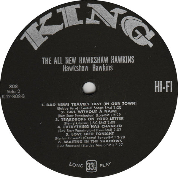 Hawkshaw Hawkins : The All New Hawkshaw Hawkins (LP, Album)
