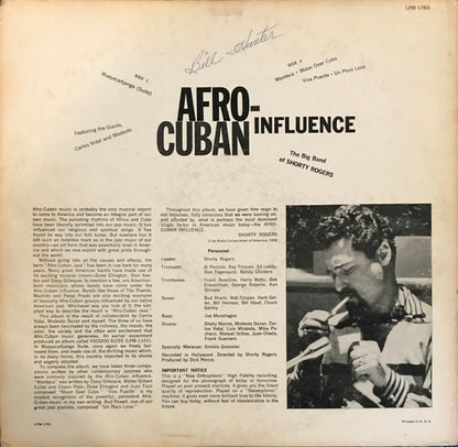 Shorty Rogers Big Band Featuring The Giants (3) With Carlos Vidal And Modesto Duran : Afro-Cuban Influence (LP, Album, Mono)
