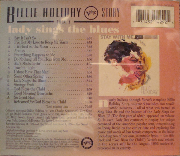 Billie Holiday : Lady Sings The Blues (CD, Comp, RE)