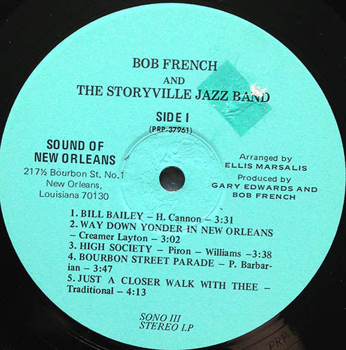 Bob French And The Storyville Jazz Band : Bob French And The Storyville Jazz Band (LP)