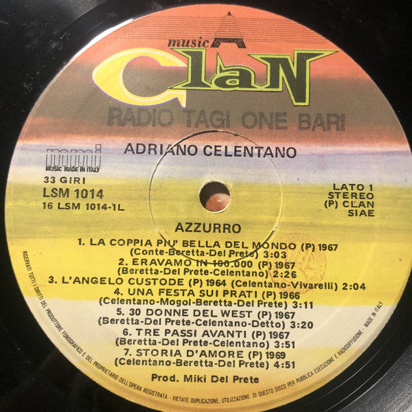 Adriano Celentano : Azzurro (LP, Comp)