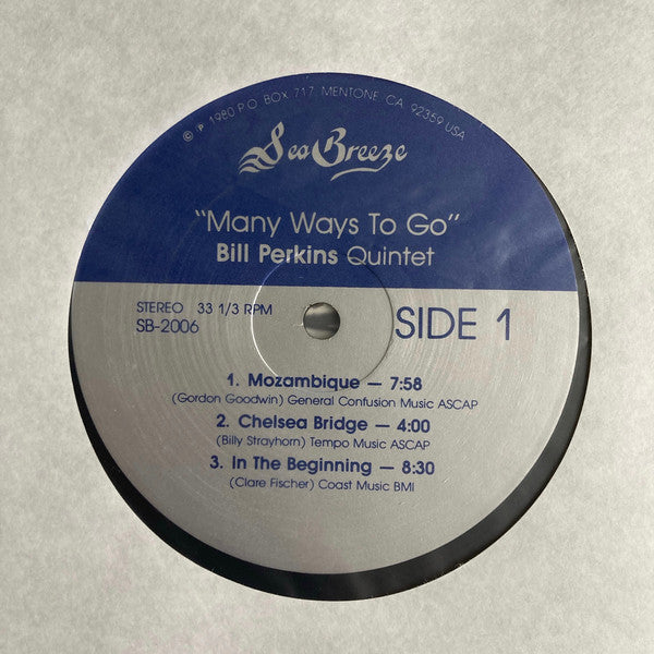 Bill Perkins Quintet : Many Ways To Go (LP, Album)