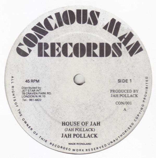 Jah Pollack : House Of Jah (12")