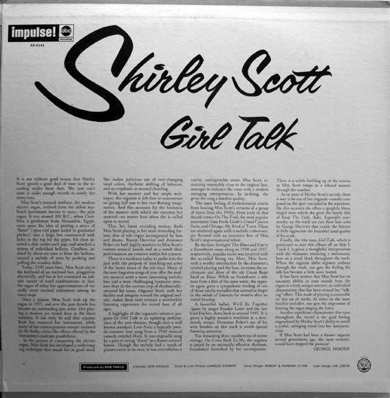 Shirley Scott : Girl Talk (LP, Album)