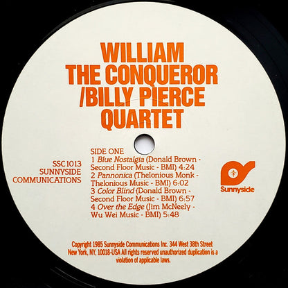 Billy Pierce Quartet : William The Conqueror (LP, Album)