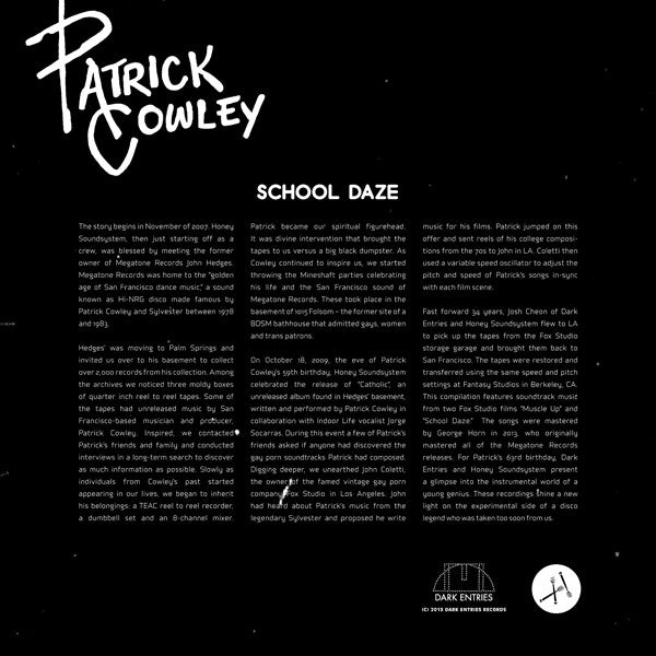 Patrick Cowley : School Daze (2xLP, Album, Comp)