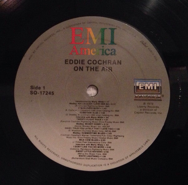 Eddie Cochran : On The Air (LP, Album, RE, RM)