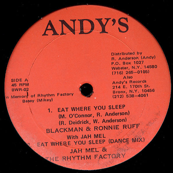 Blackman (11) & Ronnie Ruff (2) : Eat Where You Sleep / Don't Follow Them (12")