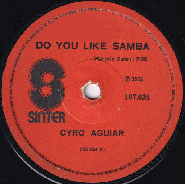 Cyro Aguiar : Do You Like Samba (7", Single)