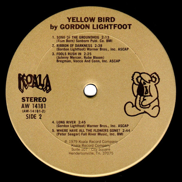 Gordon Lightfoot : Yellow Bird (LP, Unofficial)