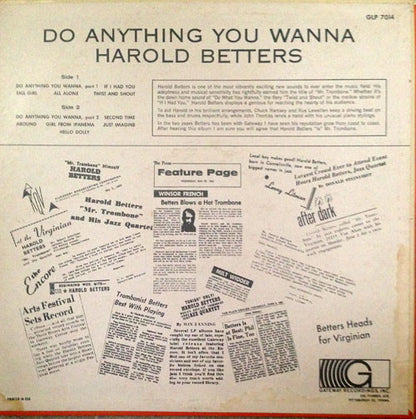 Harold Betters : Do Anything You Wanna (LP, Album)