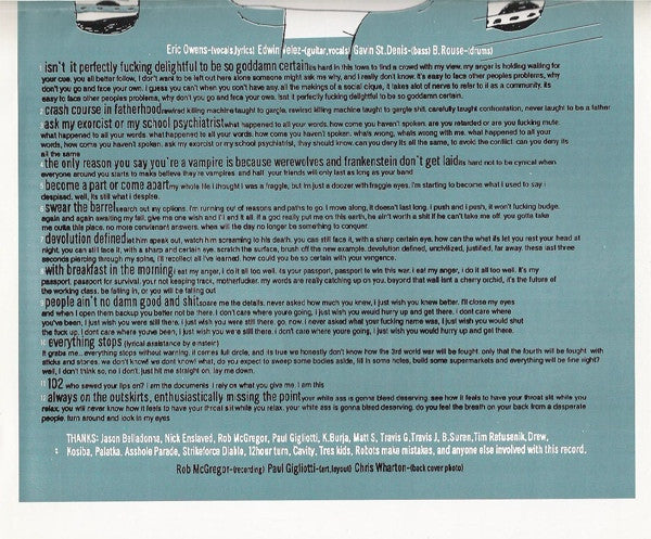 The End Of The Century Party : Isn't It Perfectly Fucking Delightful To Be So Goddamn Certain (LP, Album, RP, Gre)