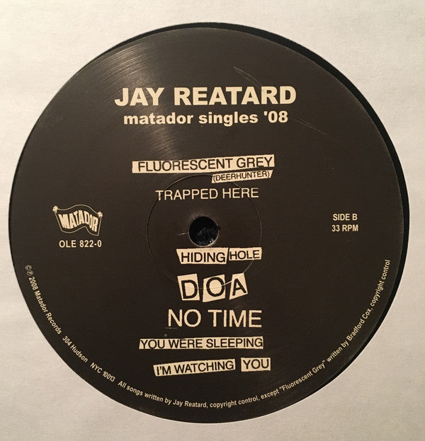 Jay Reatard : Matador Singles '08 (LP, Comp, 120)