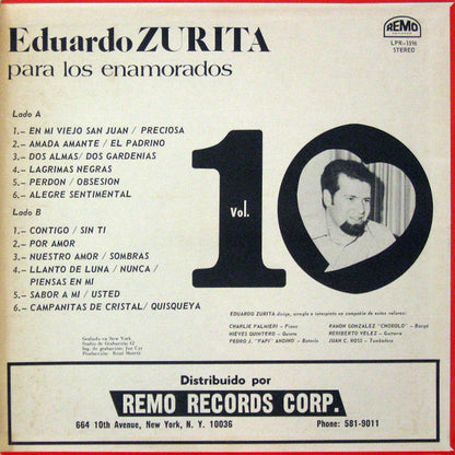 Eduardo Zurita : Para Los Enamorados (Vol. 10) (LP, Album)