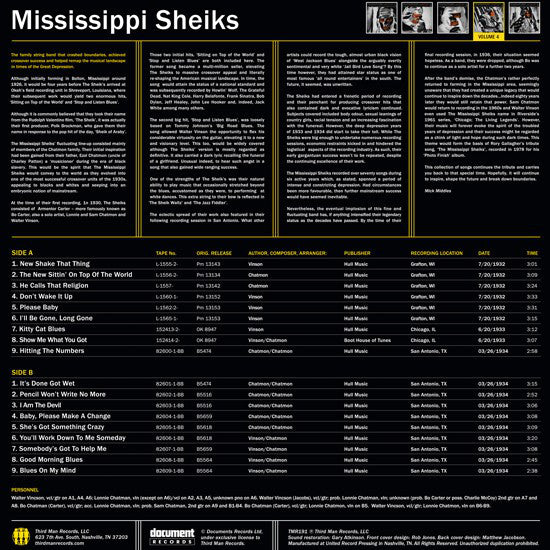 Mississippi Sheiks : Complete Recorded Works Presented In Chronological Order Volume 4 (LP, Comp, 180)