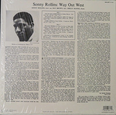 Sonny Rollins : Way Out West (LP, Album, RE, RM)