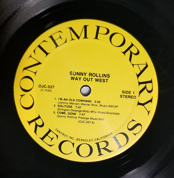 Sonny Rollins : Way Out West (LP, Album, RE, RM)