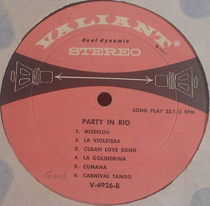 Dolores Ventura With The Rio Carnival Orchestra : Party In Rio - An Evening Of South American Hits (LP, Album)