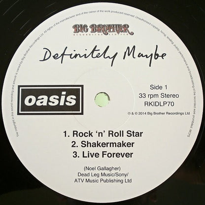 Oasis (2) : Definitely Maybe (2xLP, Album, RE, RM, 180)