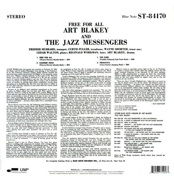Art Blakey & The Jazz Messengers : Free For All (LP, Album, RE, RM)