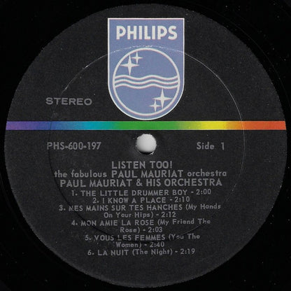 Paul Mauriat And His Orchestra : Listen Too!: The Fabulous Paul Mauriat Orchestra (LP)