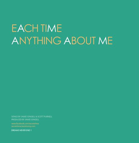 Secret Shine : Each Time / Anything About Me (7", Single)