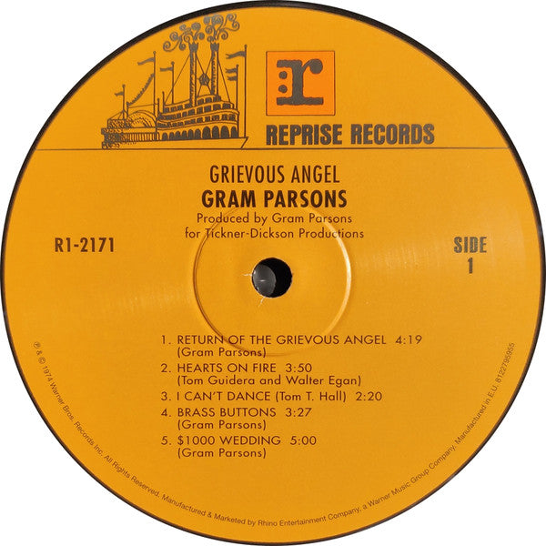 Gram Parsons : Grievous Angel (LP, Album, RE, RM, 180)