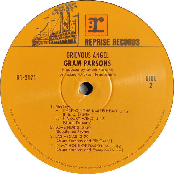 Gram Parsons : Grievous Angel (LP, Album, RE, RM, 180)