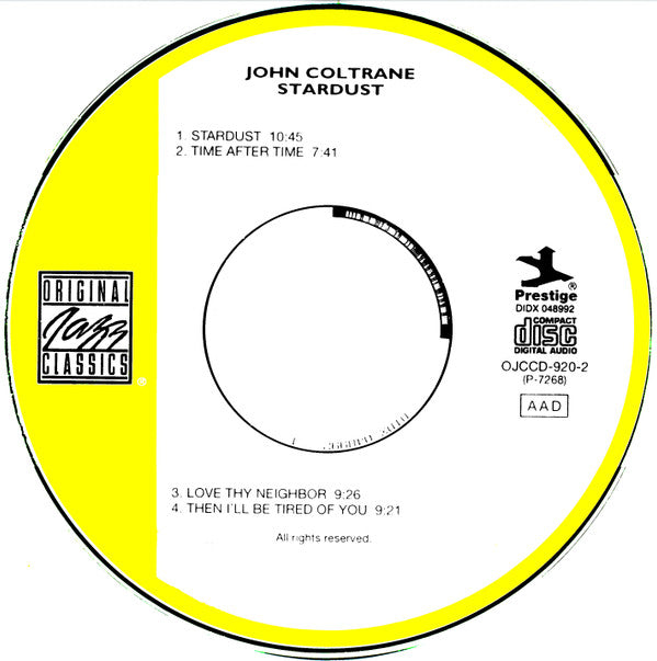 John Coltrane : Stardust (CD, Album, RE, RM)