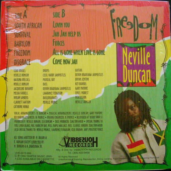 Neville Duncan : Freedom (LP, Album)