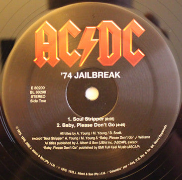 AC/DC : '74 Jailbreak (LP, Album, Comp, RE, RM, 180)