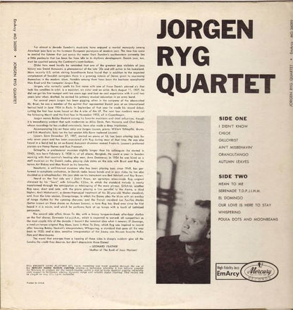 Jørgen Ryg Quartet : Jorgen Ryg Jazz Quartet (LP, Album, Mono)