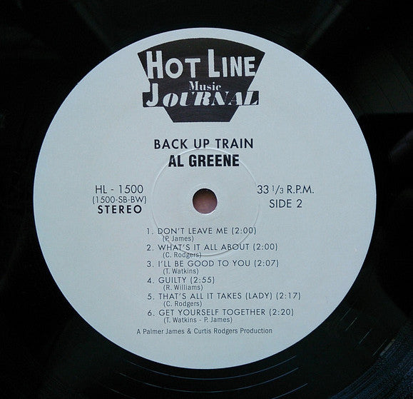 Al Green : Back Up Train (LP, Album, RE)