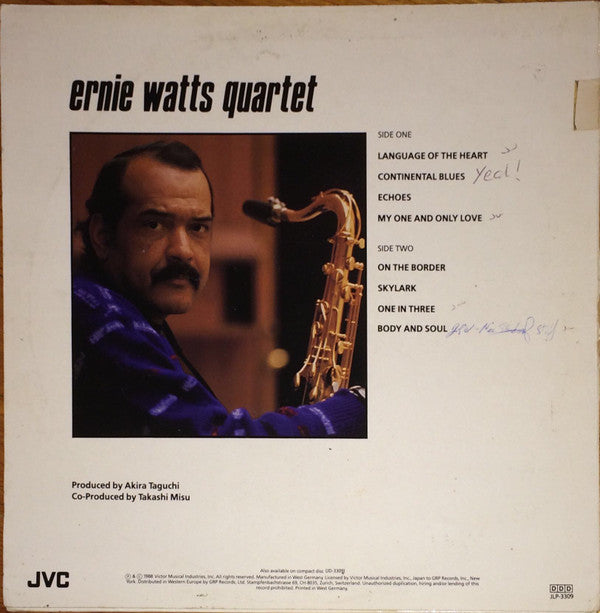Ernie Watts Quartet : Ernie Watts Quartet (LP, Album)