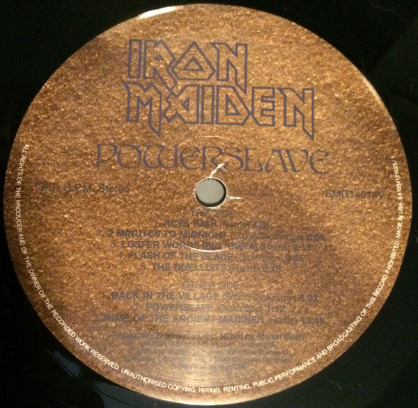 Iron Maiden : Powerslave (LP,Album,Reissue,Stereo)