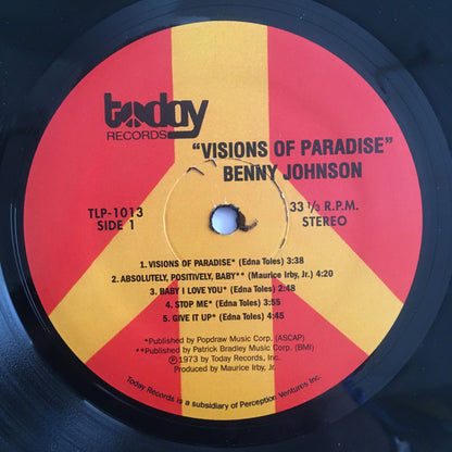 Benny Johnson : Visions Of Paradise (LP, Album, RE)