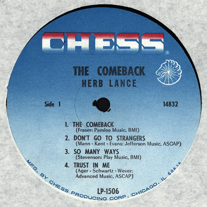 Herb Lance : The Comeback (LP, Album, Mono)