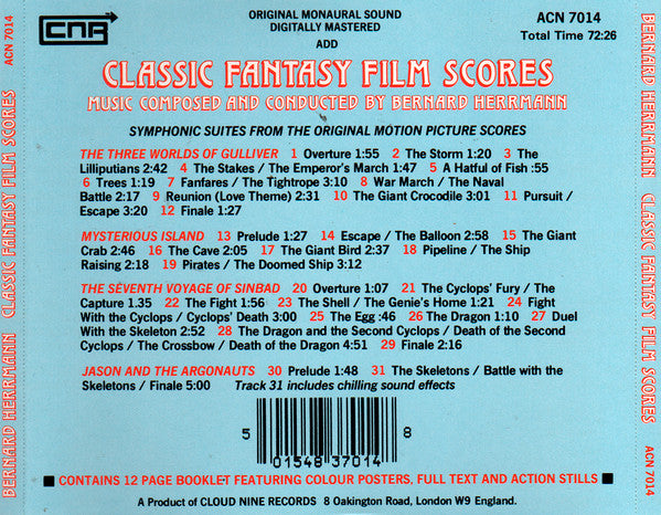 Bernard Herrmann : Classic Fantasy Film Scores (CD, Comp)