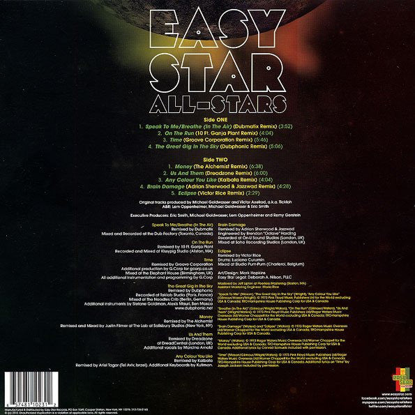 Easy Star All-Stars : Dubber Side Of The Moon (LP,Album)