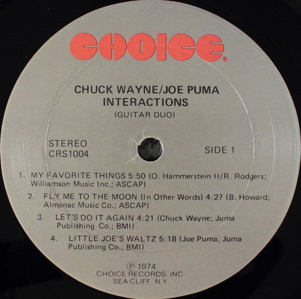 Chuck Wayne / Joe Puma : Interactions (LP, Album, RE)