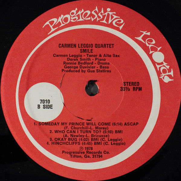 Carmen Leggio Quartet : Smile (LP)