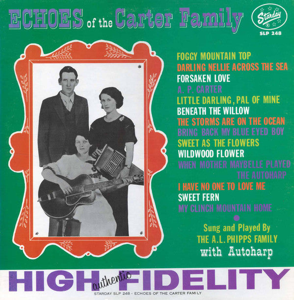 The Phipps Family : Echoes Of The Carter Family (LP, Album, Mono)