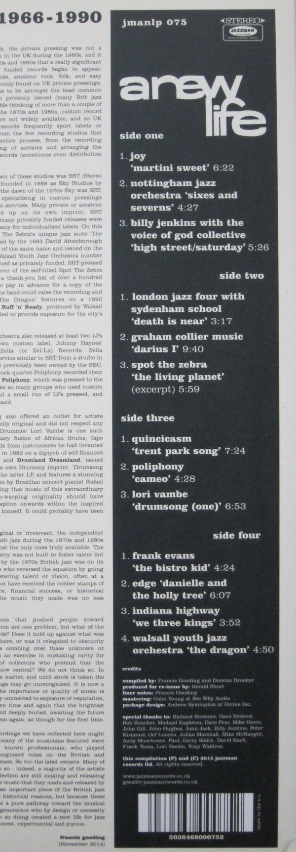 Various : A New Life (Private, Independent And Youth Jazz In Great Britain 1966-1990) (2xLP, Comp, Gat)