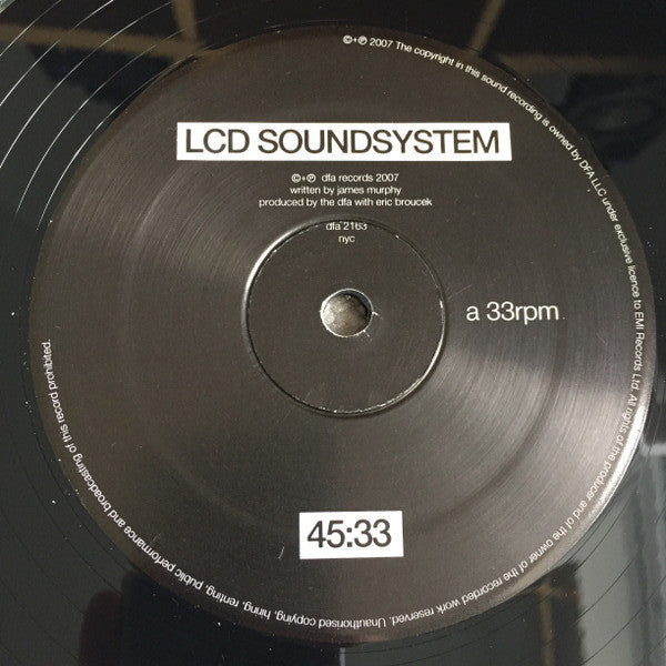 LCD Soundsystem : 45:33 (2x12", Album, RE, RP, Gat)