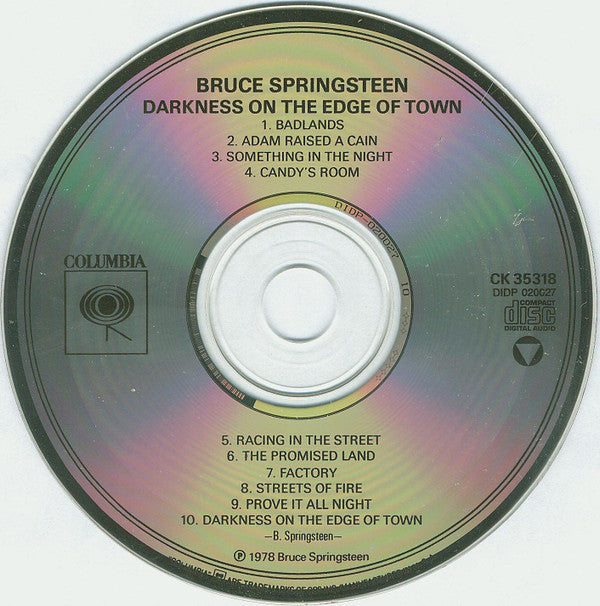Bruce Springsteen : Darkness On The Edge Of Town (CD, Album, RE)