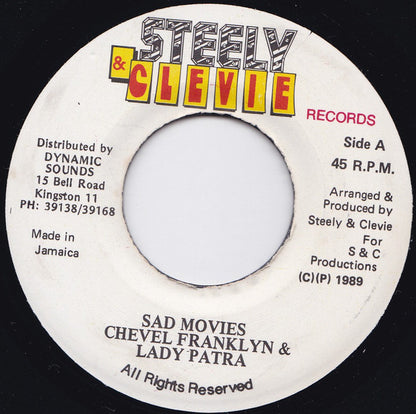 Chevelle Franklyn & Patra : Sad Movies (7", Single)