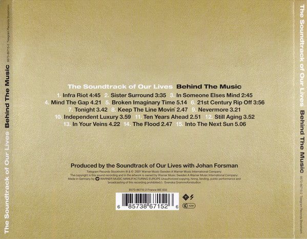 The Soundtrack Of Our Lives : Behind The Music (CD, Album)