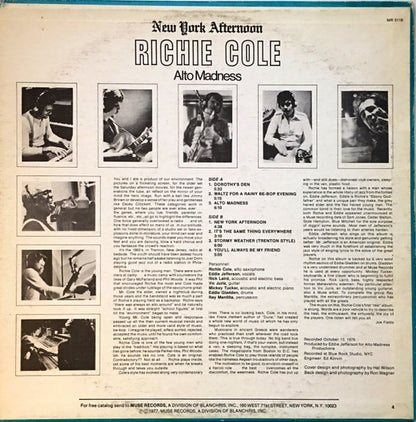 Richie Cole : New York Afternoon (Alto Madness) (LP, Promo)