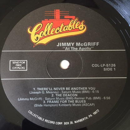 Jimmy McGriff : Jimmy McGriff At The Apollo (LP, Album, RE)